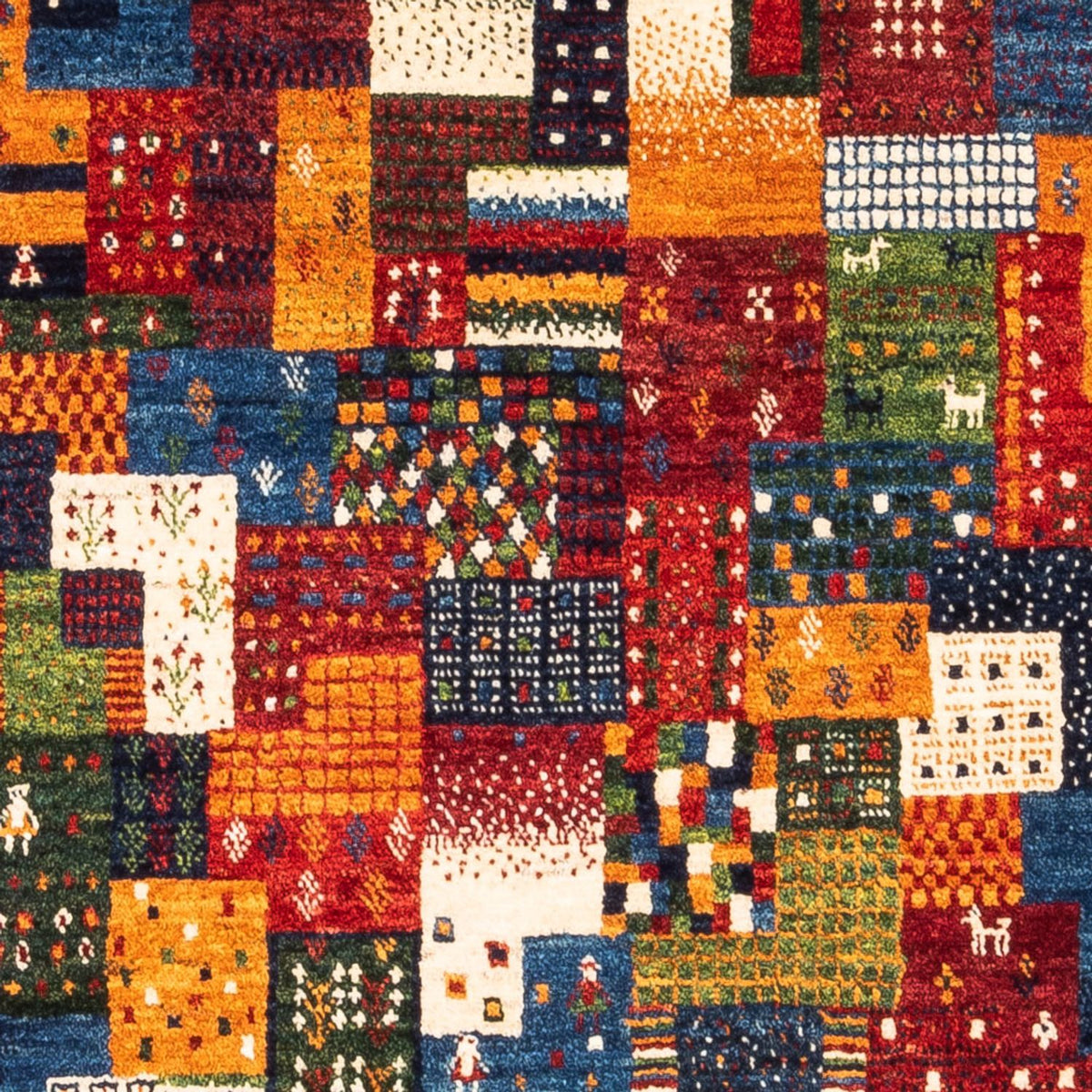 Alfombra Gabbeh - Loribaft Persa - Real - 120 x 87 cm - multicolor