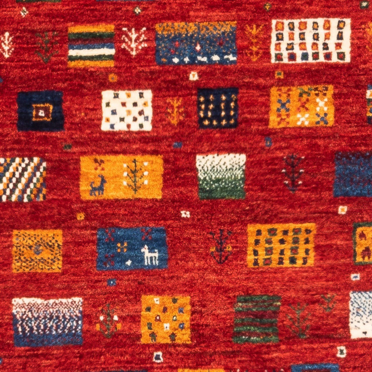 Alfombra Gabbeh - Loribaft Persa - Real - 130 x 85 cm - multicolor