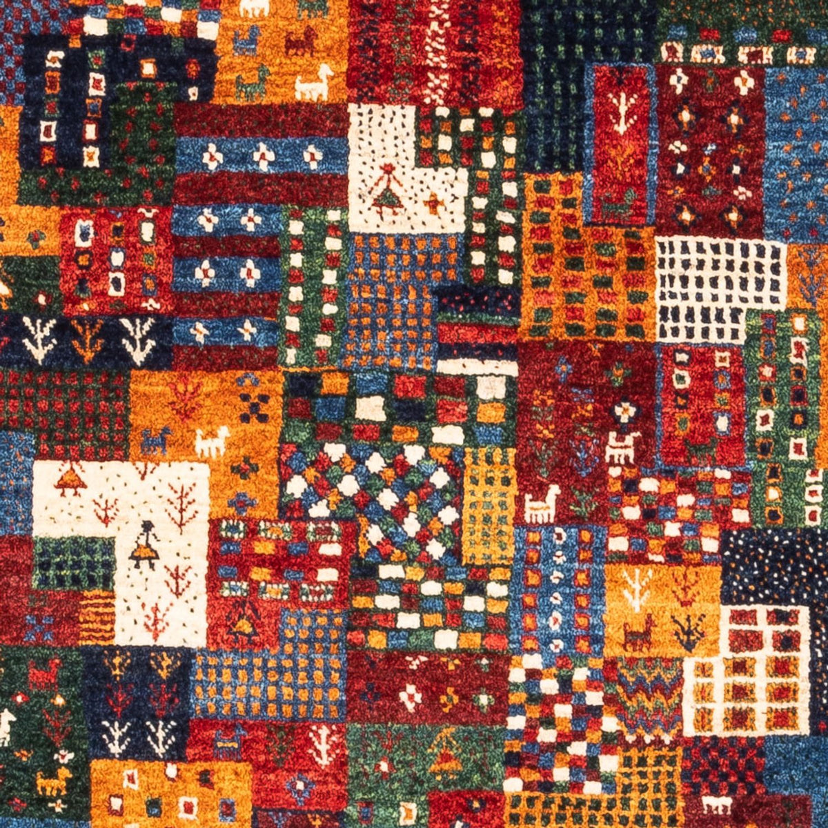 Alfombra Gabbeh - Loribaft Persa - Real - 122 x 86 cm - multicolor