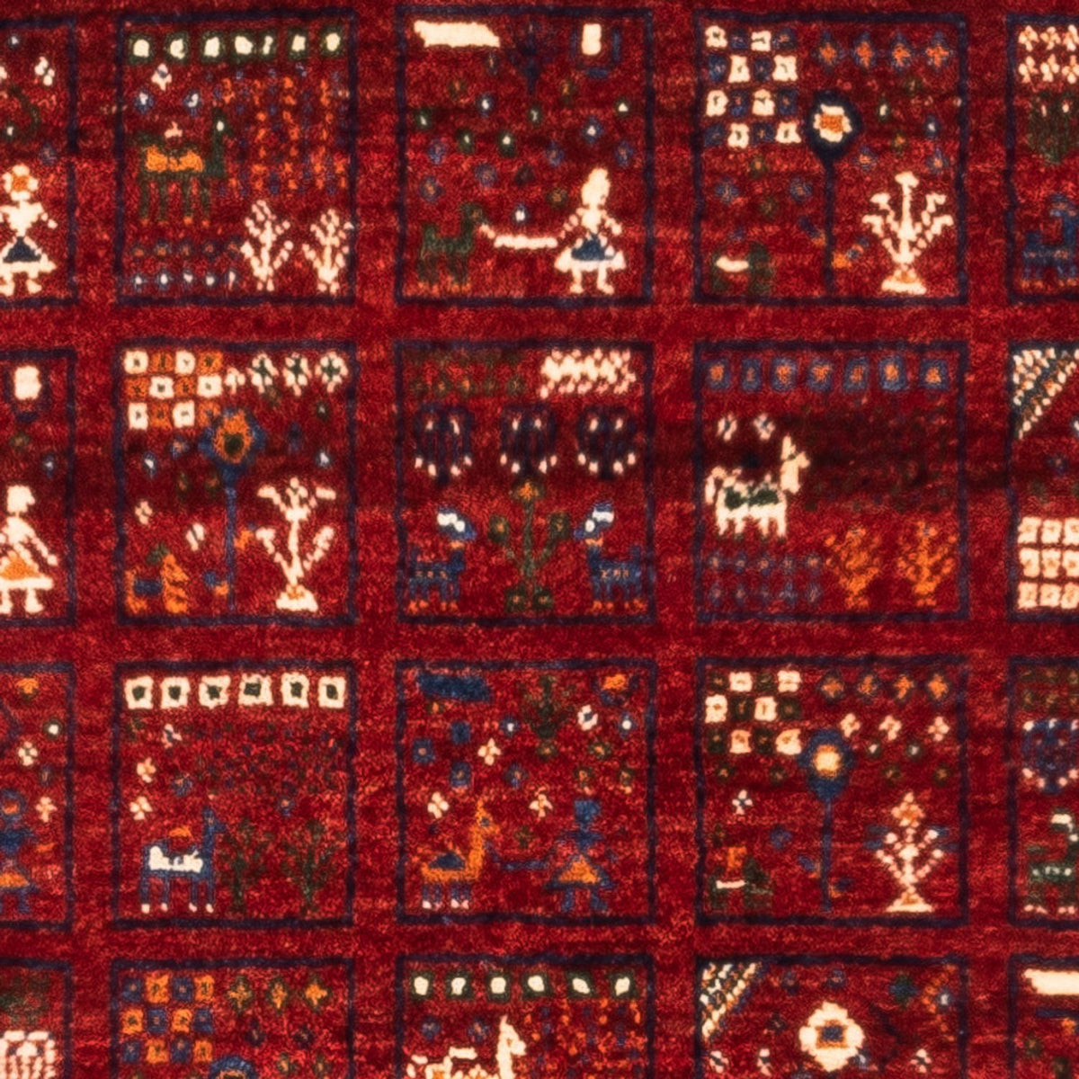 Alfombra Gabbeh - Loribaft Persa - Real - 133 x 83 cm - multicolor