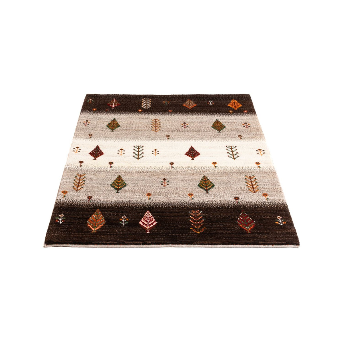 Alfombra Gabbeh - Loribaft Persa - Real - 126 x 84 cm - gris