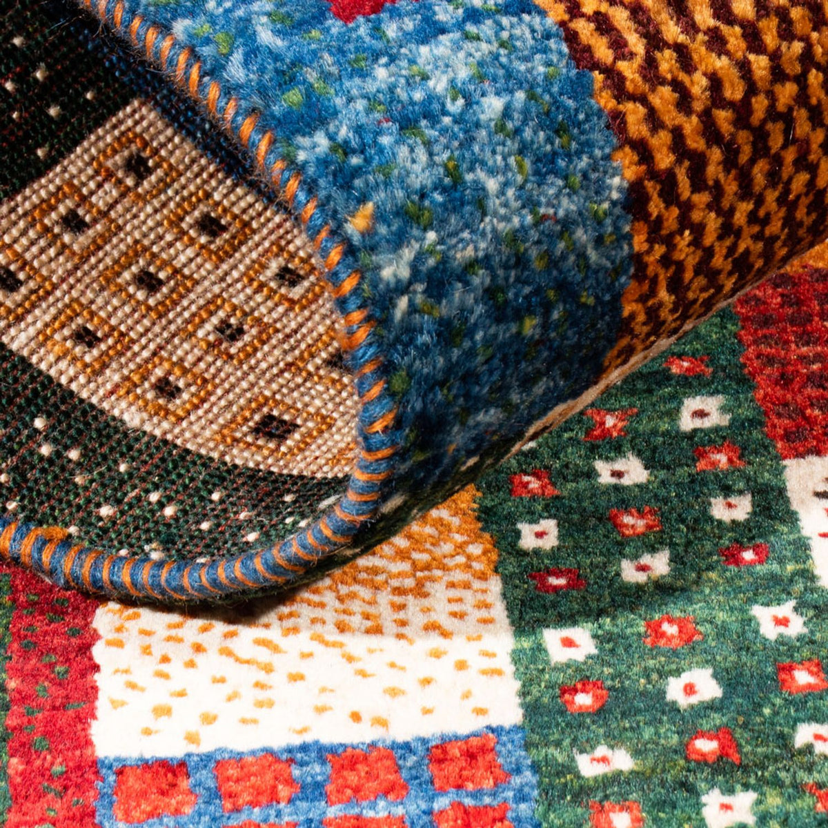 Alfombra Gabbeh - Loribaft Persa - Real - 132 x 80 cm - multicolor