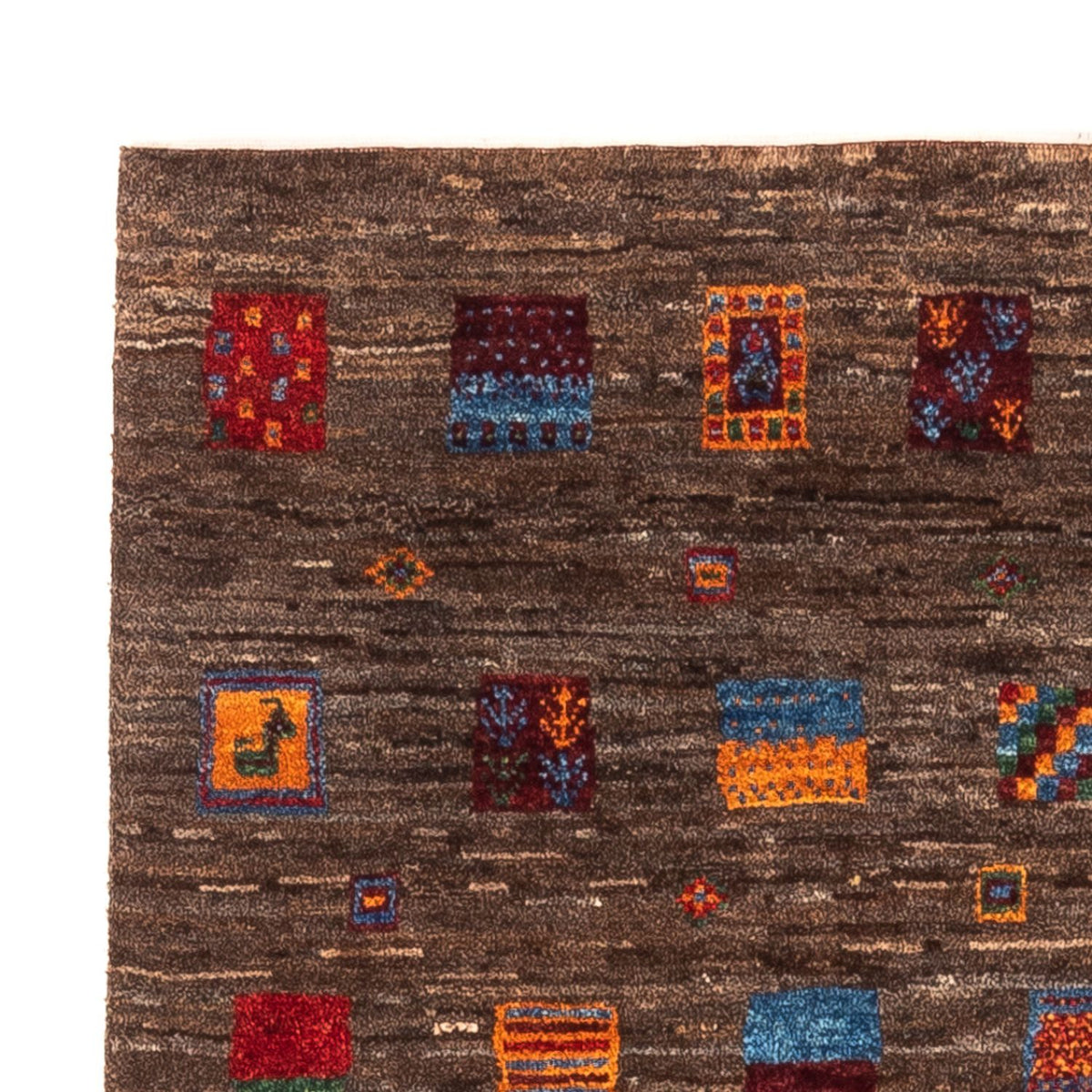 Alfombra Gabbeh - Loribaft Persa - Real - 119 x 82 cm - gris