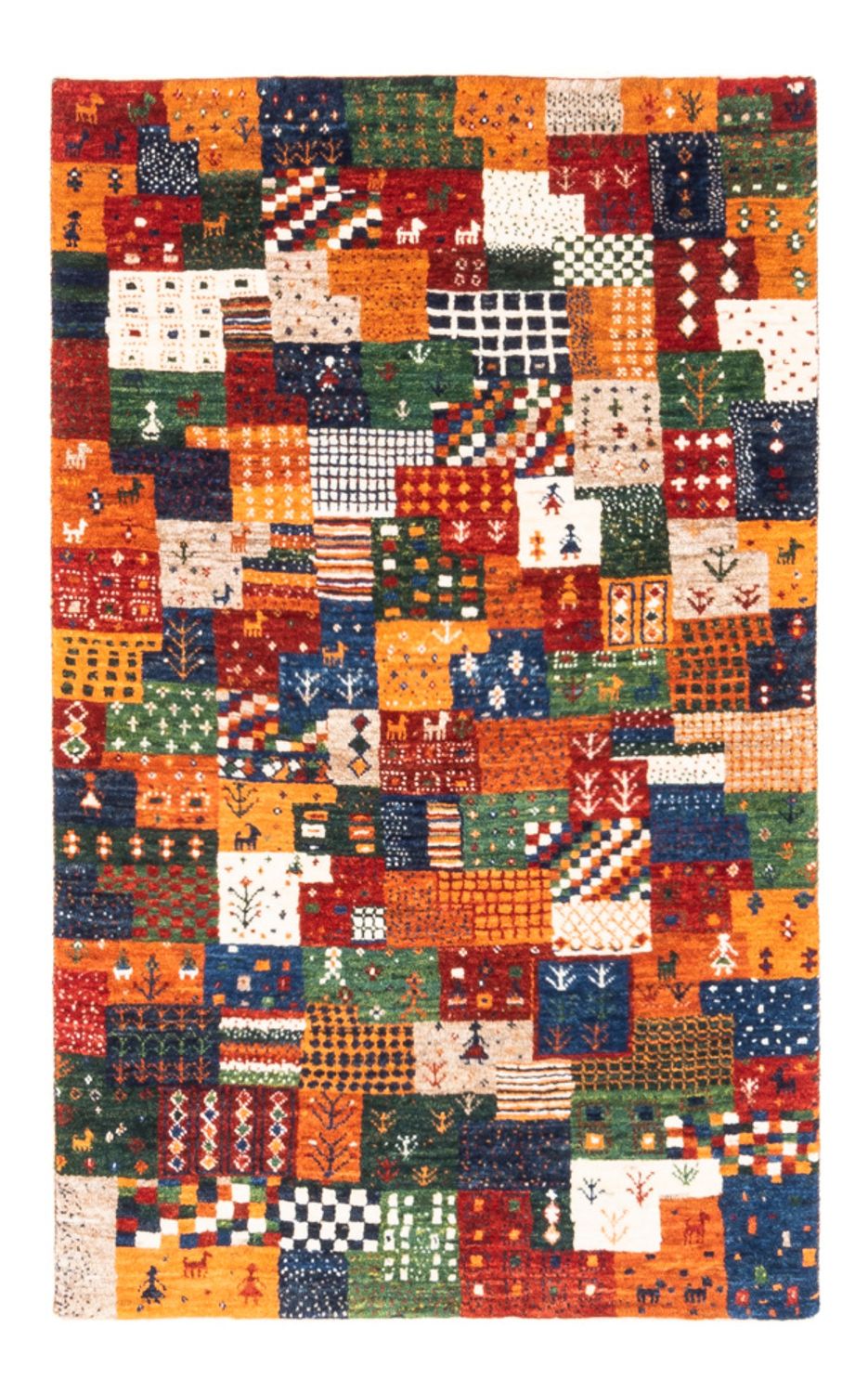 Alfombra Gabbeh - Loribaft Persa - Real - 125 x 80 cm - multicolor