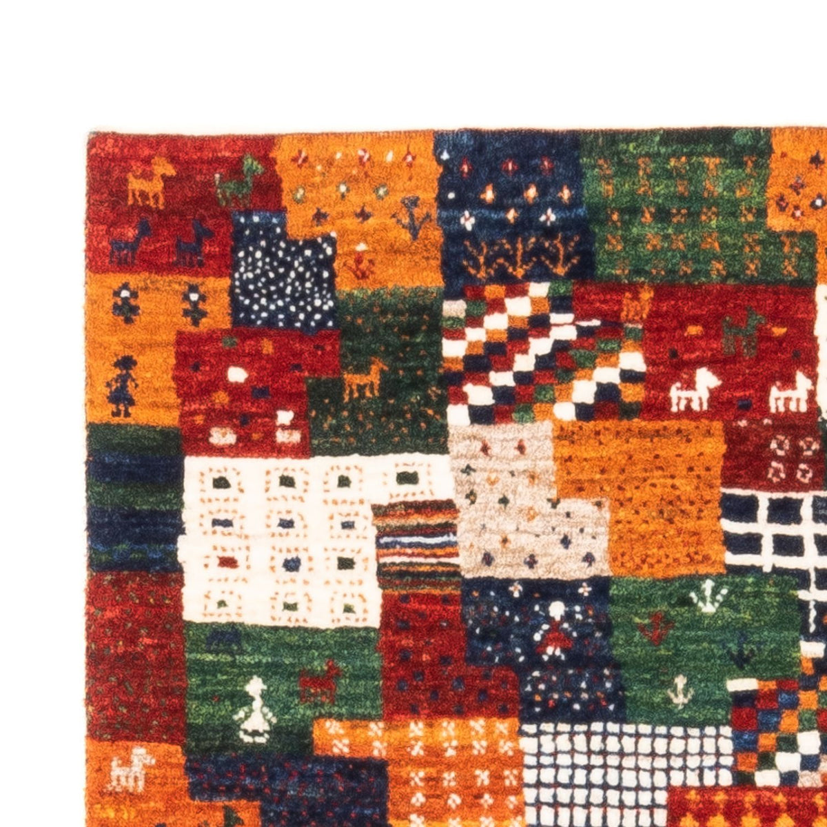 Alfombra Gabbeh - Loribaft Persa - Real - 125 x 80 cm - multicolor