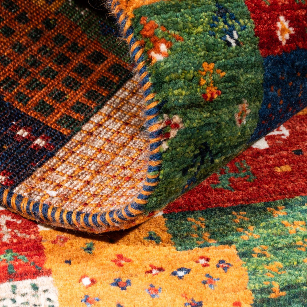 Alfombra Gabbeh - Loribaft Persa - Real - 125 x 80 cm - multicolor