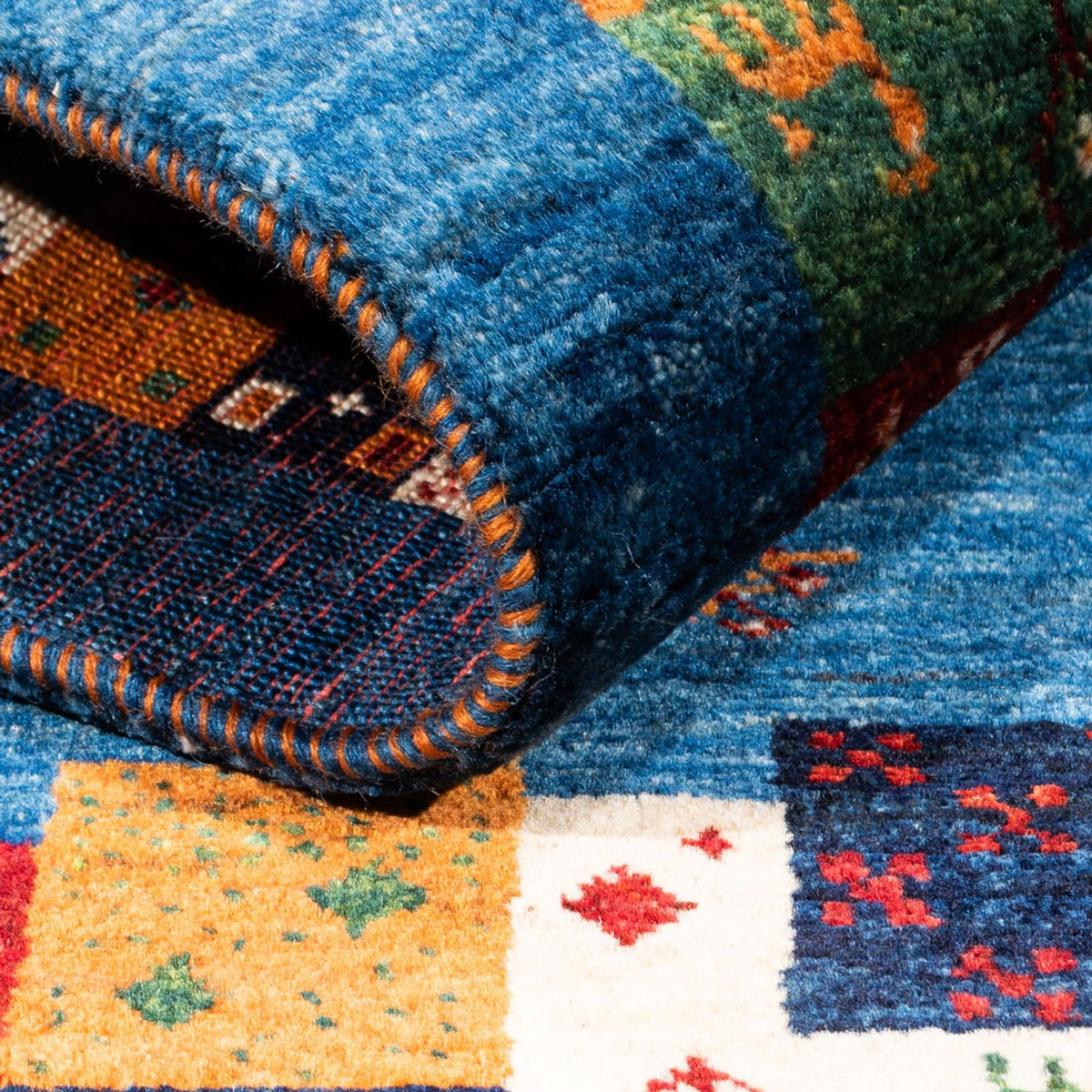 Alfombra Gabbeh - Loribaft Persa - Real - 128 x 83 cm - multicolor