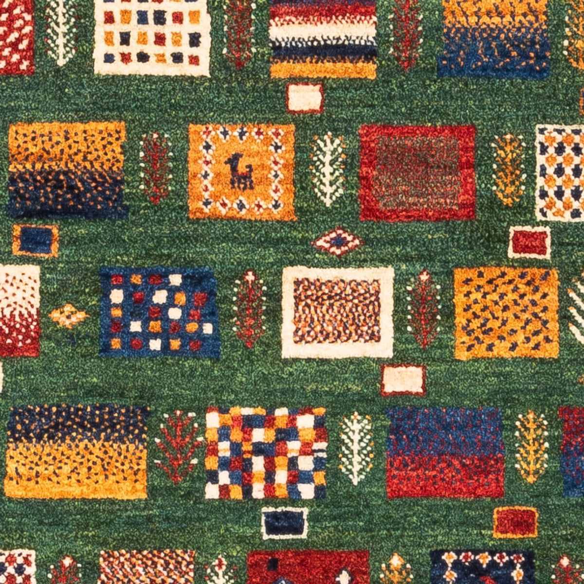 Alfombra Gabbeh - Loribaft Persa - Real - 117 x 83 cm - multicolor