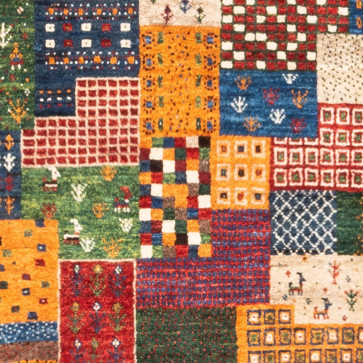 Alfombra Gabbeh - Loribaft Persa - Real - 126 x 86 cm - multicolor