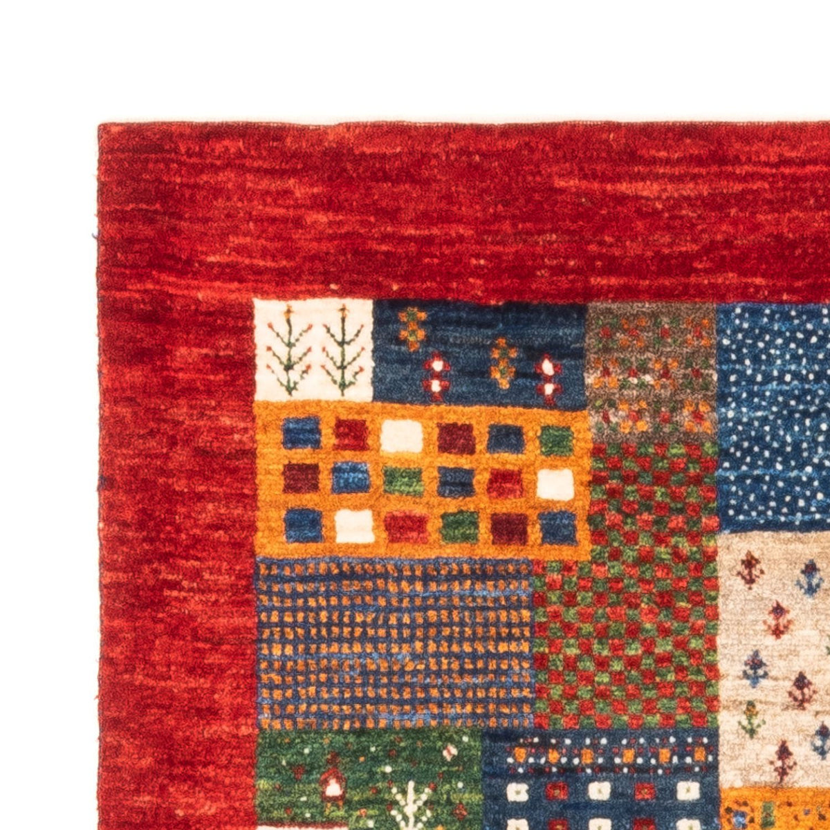 Alfombra Gabbeh - Loribaft Persa - Real - 126 x 86 cm - multicolor