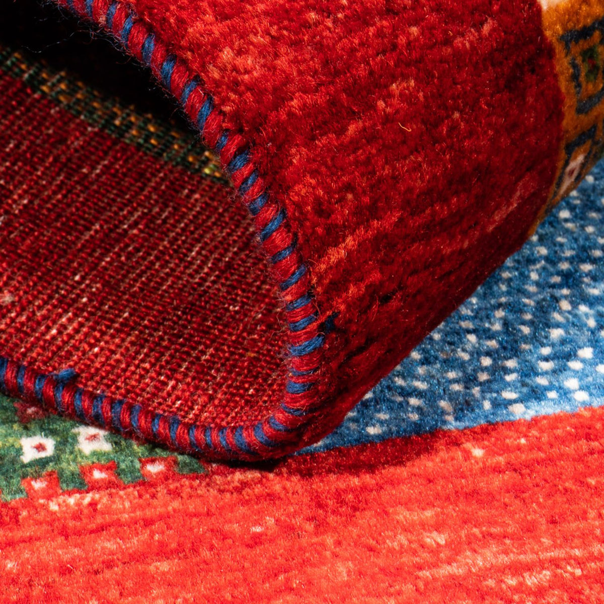 Alfombra Gabbeh - Loribaft Persa - Real - 126 x 86 cm - multicolor