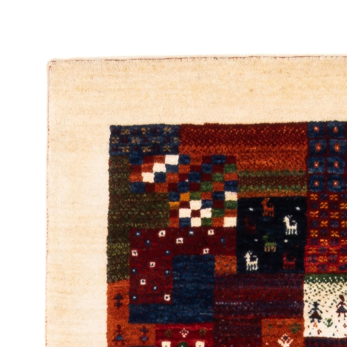 Alfombra Gabbeh - Loribaft Persa - Real - 134 x 84 cm - multicolor