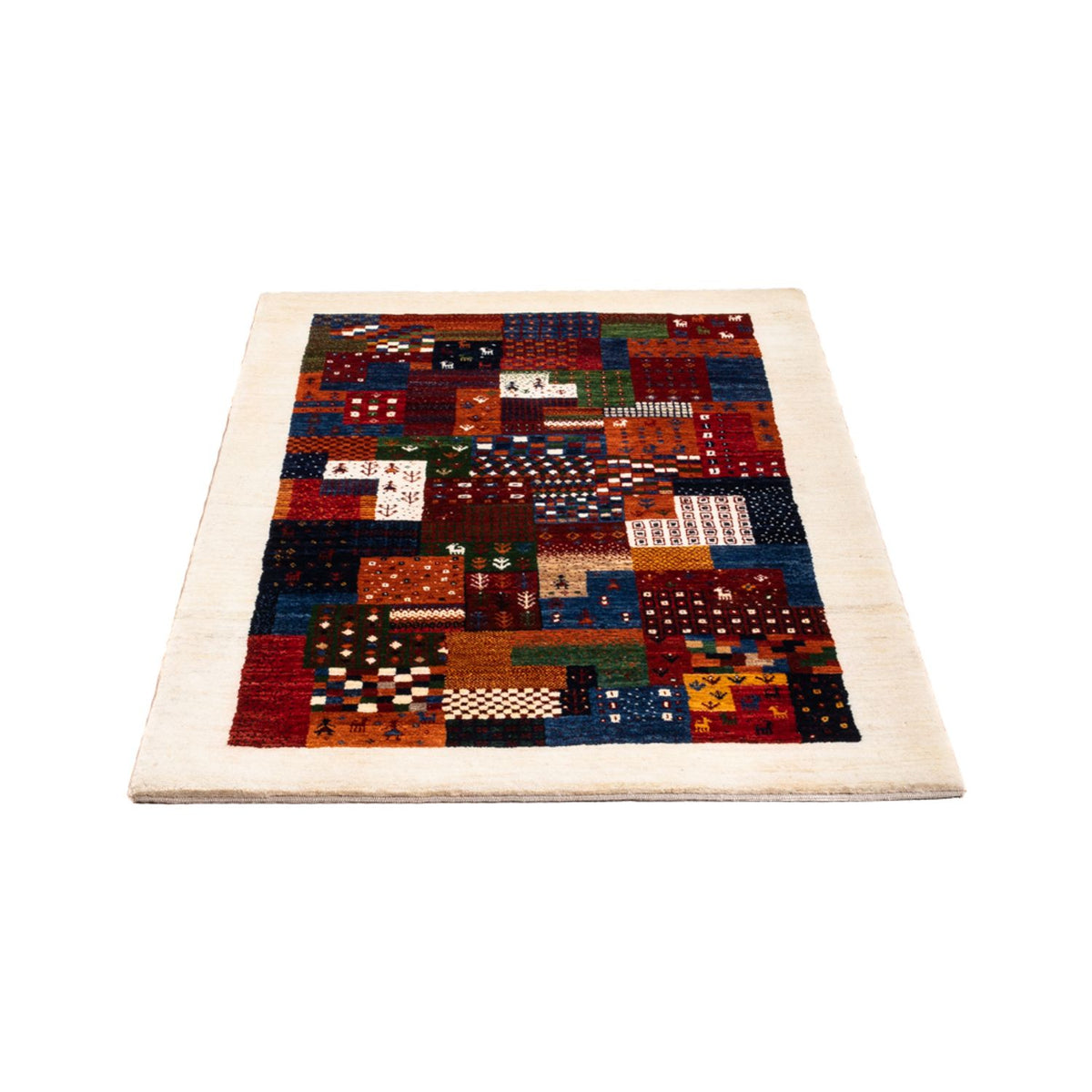 Alfombra Gabbeh - Loribaft Persa - Real - 134 x 84 cm - multicolor