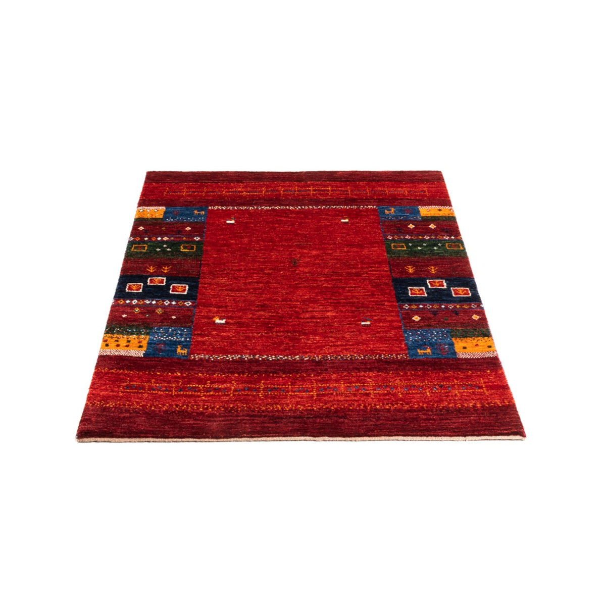 Alfombra Gabbeh - Loribaft Persa - Real - 121 x 81 cm - multicolor