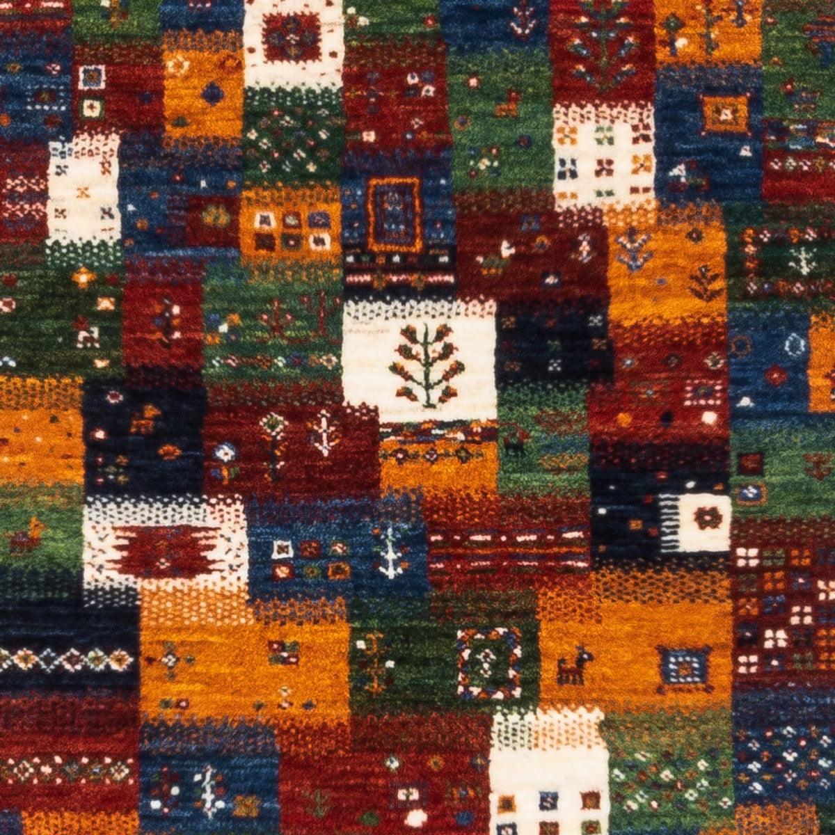 Alfombra Gabbeh - Loribaft Persa - Real - 125 x 83 cm - multicolor