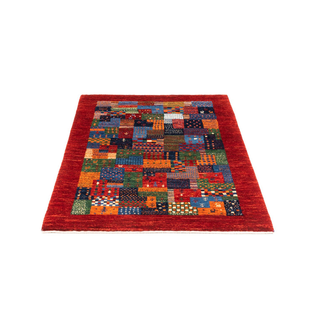Alfombra Gabbeh - Loribaft Persa - Real - 133 x 87 cm - multicolor