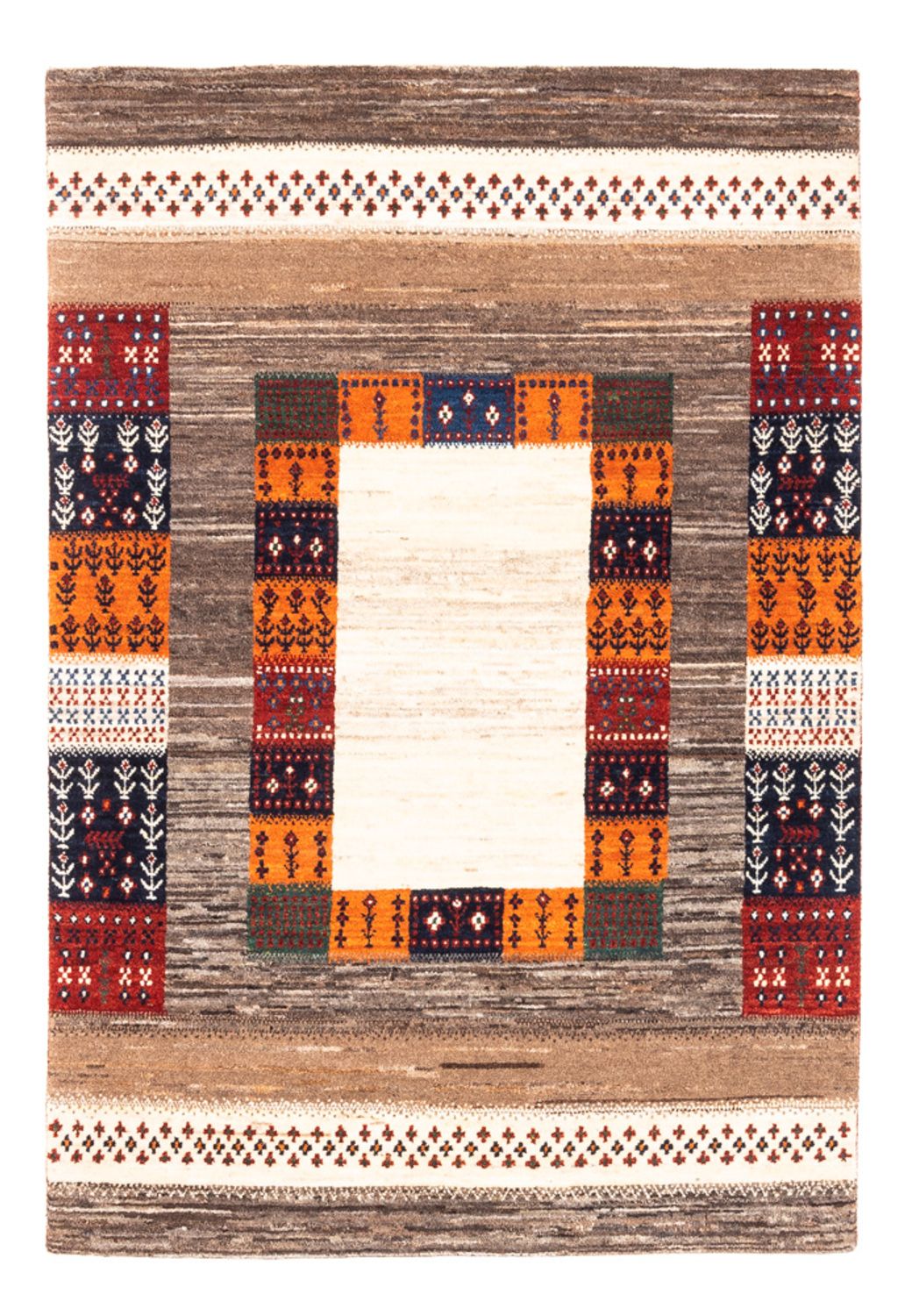 Alfombra Gabbeh - Loribaft Persa - Real - 147 x 103 cm - multicolor
