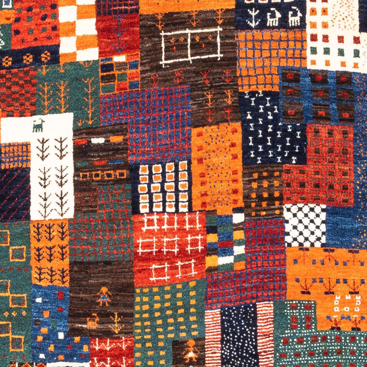Alfombra Gabbeh - Loribaft Persa - Real - 143 x 101 cm - multicolor