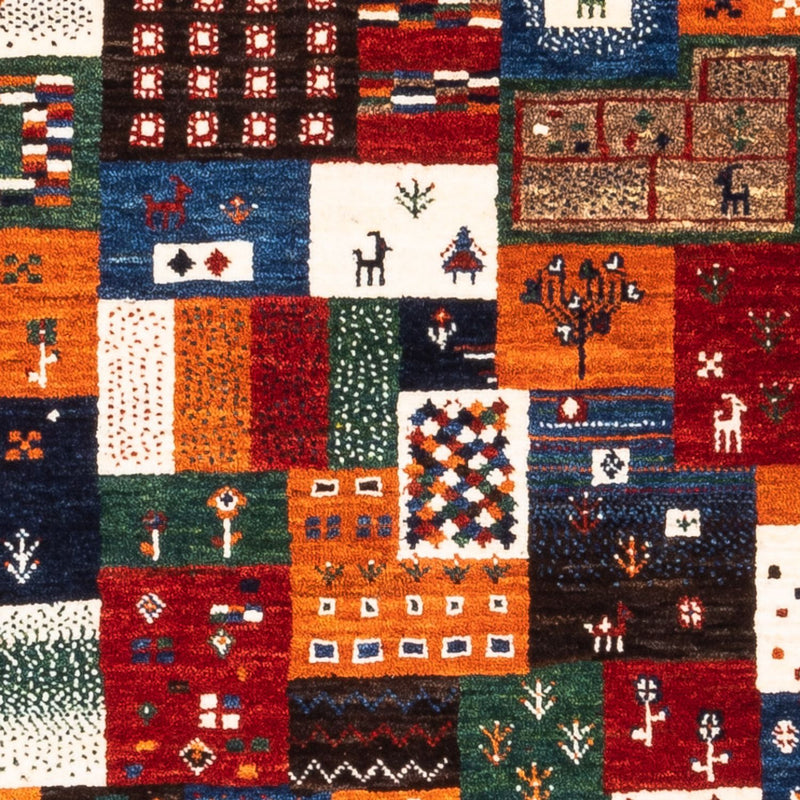 Alfombra Gabbeh - Loribaft Persa - Real - 130 x 92 cm - multicolor