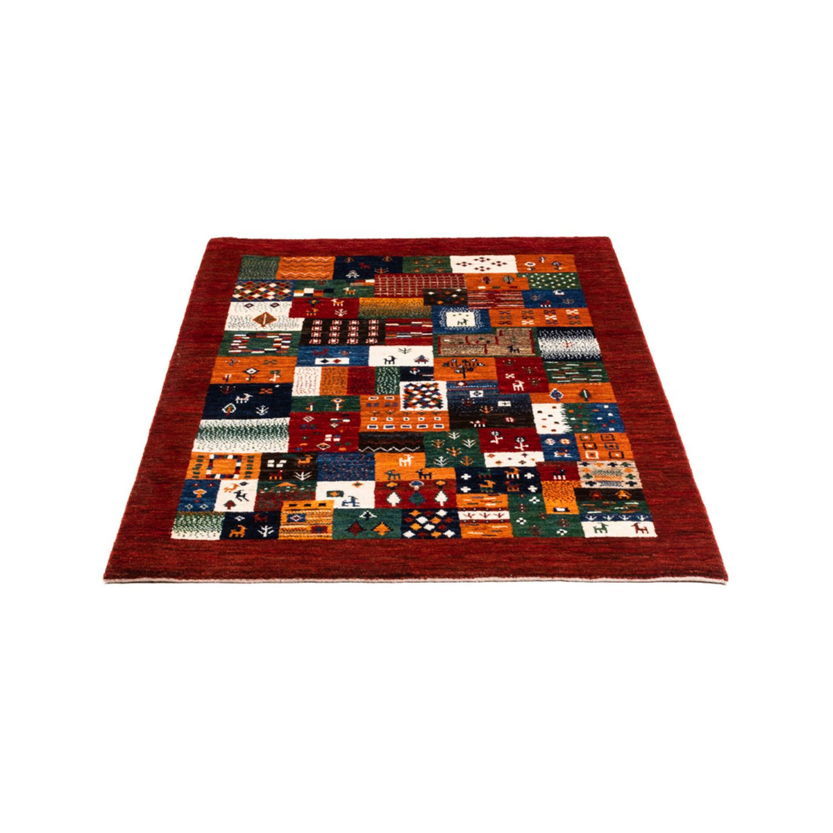 Alfombra Gabbeh - Loribaft Persa - Real - 130 x 92 cm - multicolor