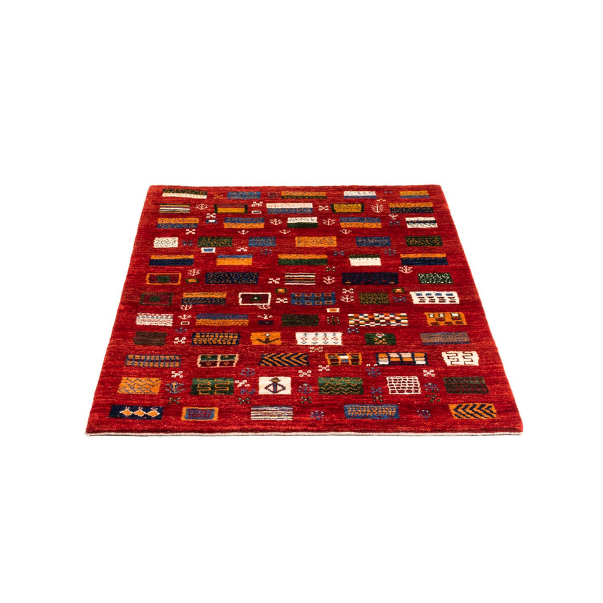 Alfombra Gabbeh - Loribaft Persa - Real - 126 x 84 cm - multicolor