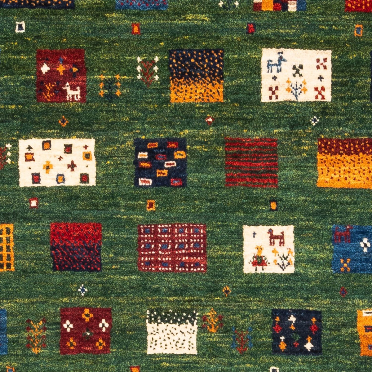 Alfombra Gabbeh - Loribaft Persa - Real - 129 x 88 cm - multicolor