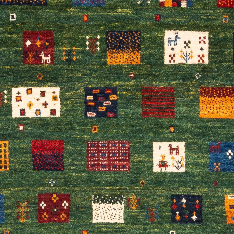 Alfombra Gabbeh - Loribaft Persa - Real - 129 x 88 cm - multicolor