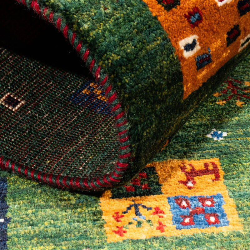 Alfombra Gabbeh - Loribaft Persa - Real - 129 x 88 cm - multicolor