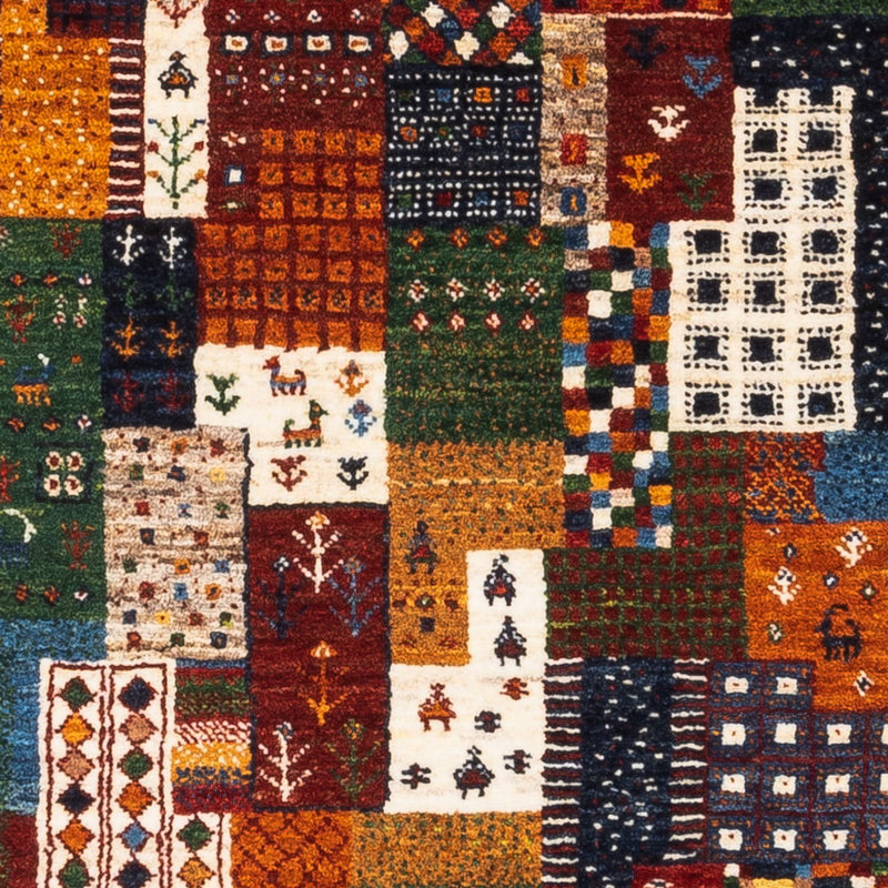 Alfombra Gabbeh - Loribaft Persa - Real - 125 x 82 cm - multicolor