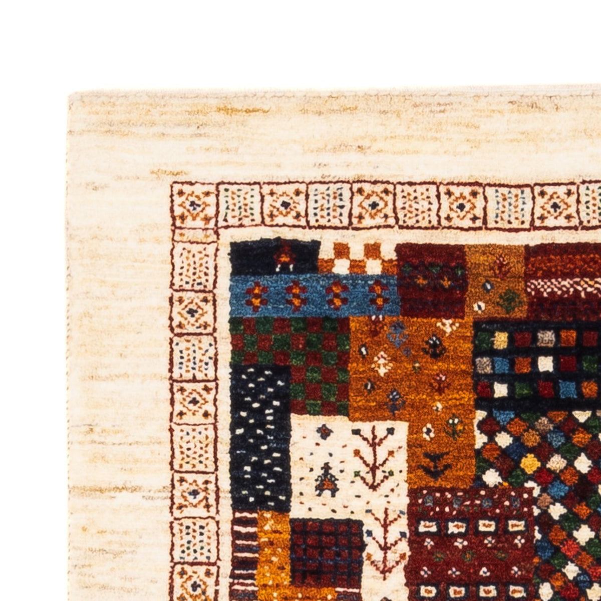 Alfombra Gabbeh - Loribaft Persa - Real - 125 x 82 cm - multicolor