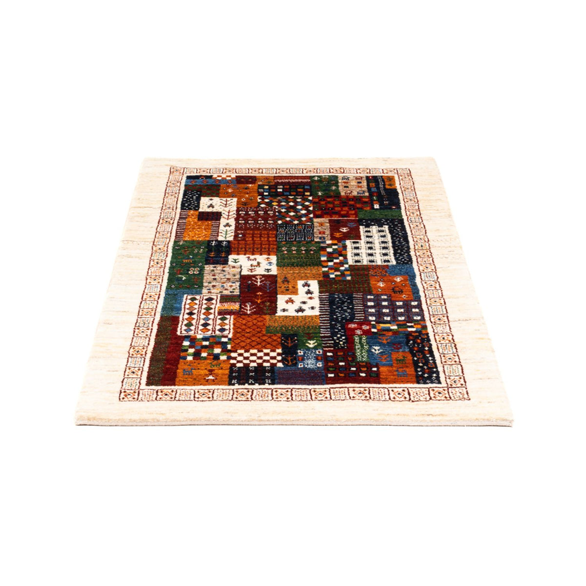 Alfombra Gabbeh - Loribaft Persa - Real - 125 x 82 cm - multicolor