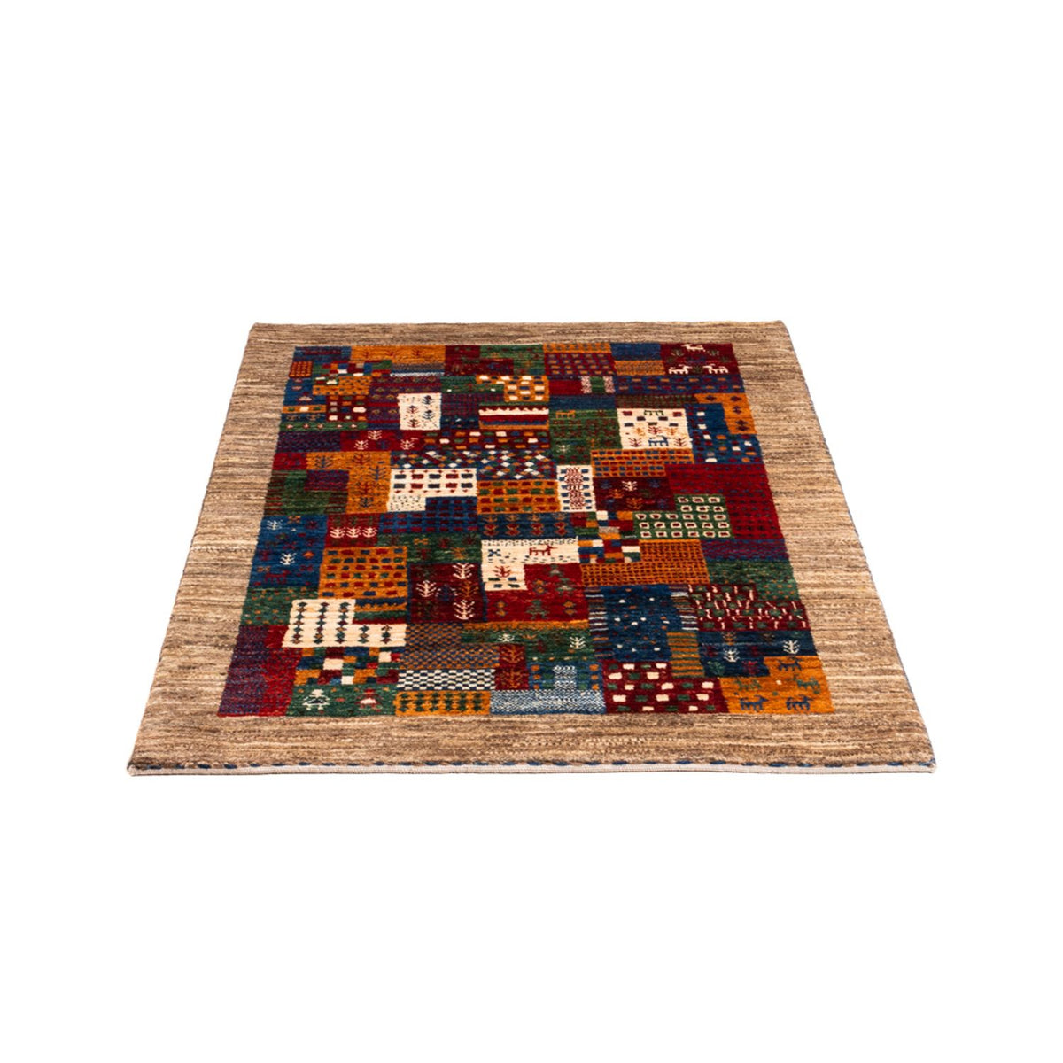 Alfombra Gabbeh - Loribaft Persa - Real - 123 x 84 cm - multicolor