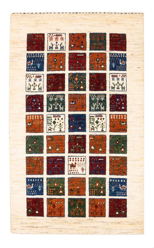 Alfombra Gabbeh - Loribaft Persa - Real - 132 x 84 cm - multicolor