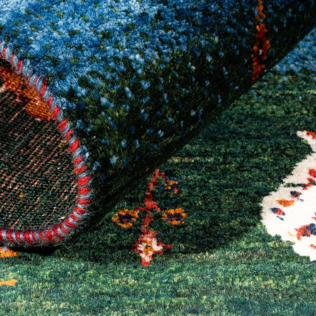 Alfombra Gabbeh - Loribaft Persa - Real - 127 x 86 cm - multicolor