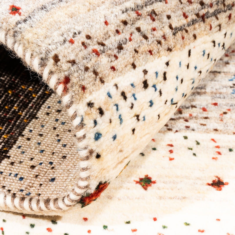 Alfombra Gabbeh - Loribaft Persa - Real - 121 x 84 cm - multicolor