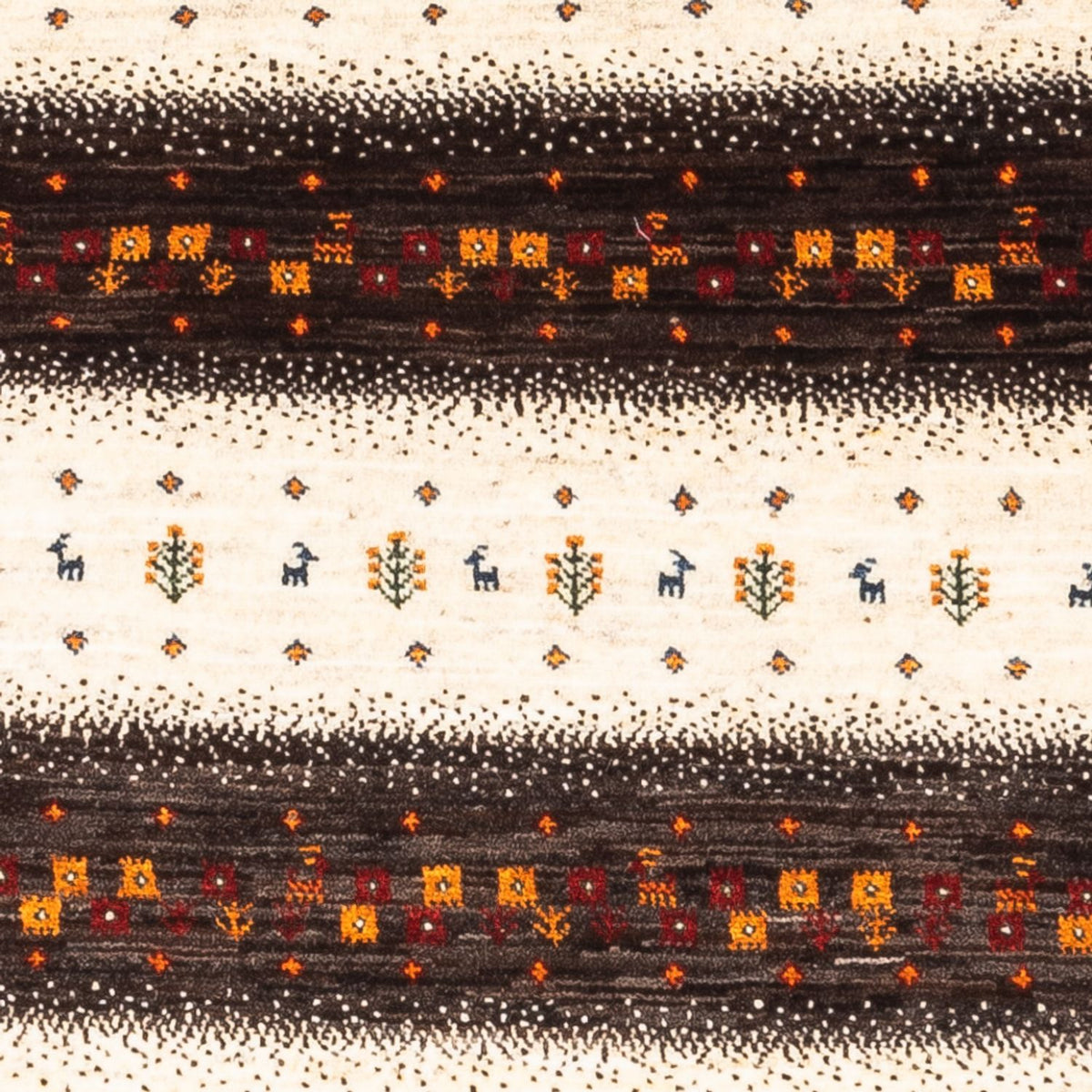 Alfombra Gabbeh - Loribaft Persa - Real - 127 x 83 cm - multicolor