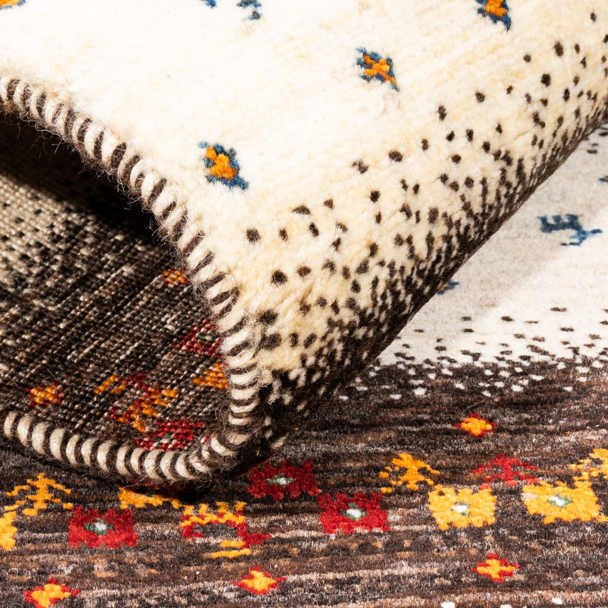 Alfombra Gabbeh - Loribaft Persa - Real - 127 x 83 cm - multicolor