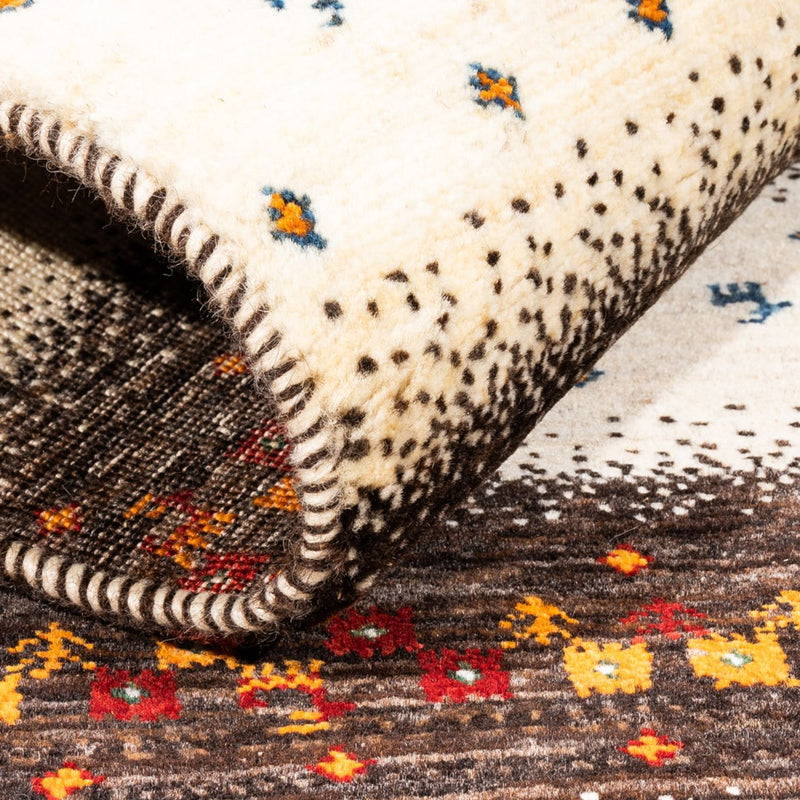 Alfombra Gabbeh - Loribaft Persa - Real - 127 x 83 cm - multicolor