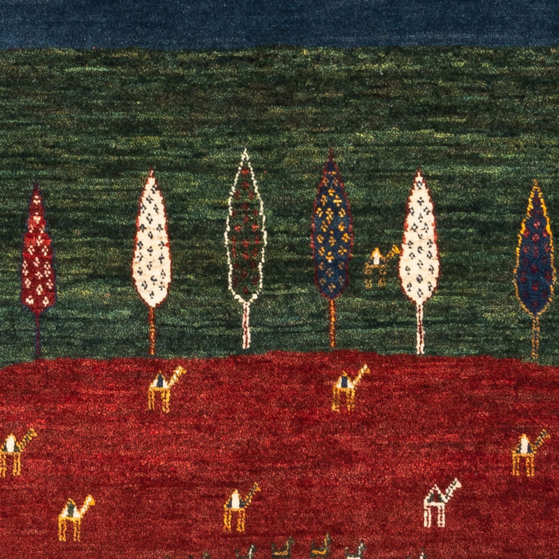 Alfombra Gabbeh - Loribaft Persa - Real - 122 x 83 cm - multicolor