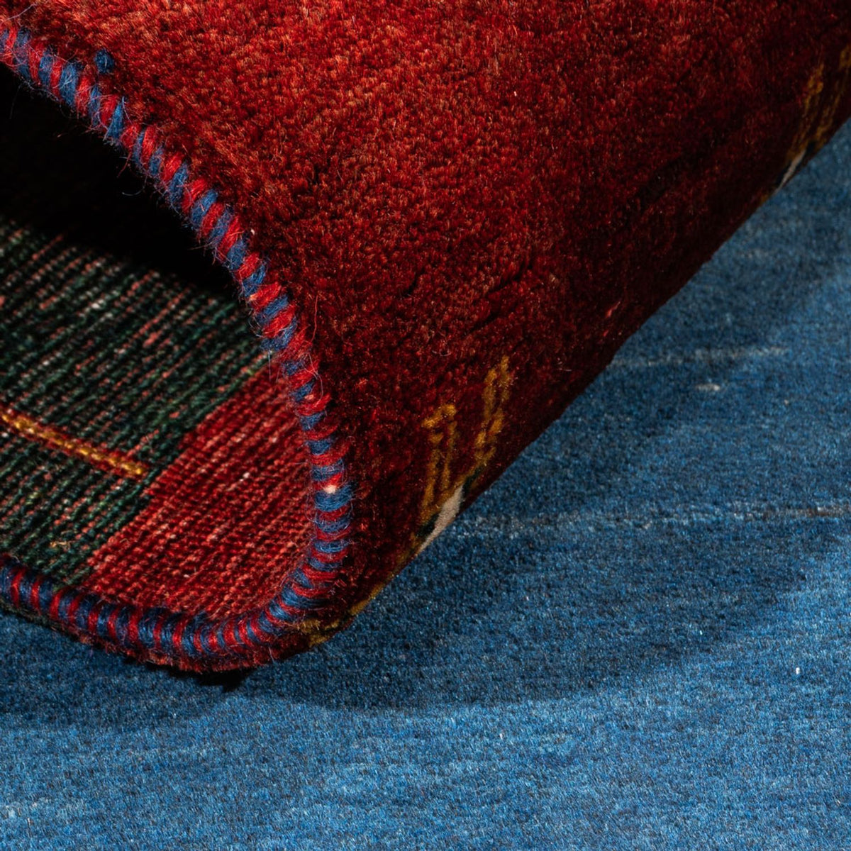 Alfombra Gabbeh - Loribaft Persa - Real - 122 x 83 cm - multicolor