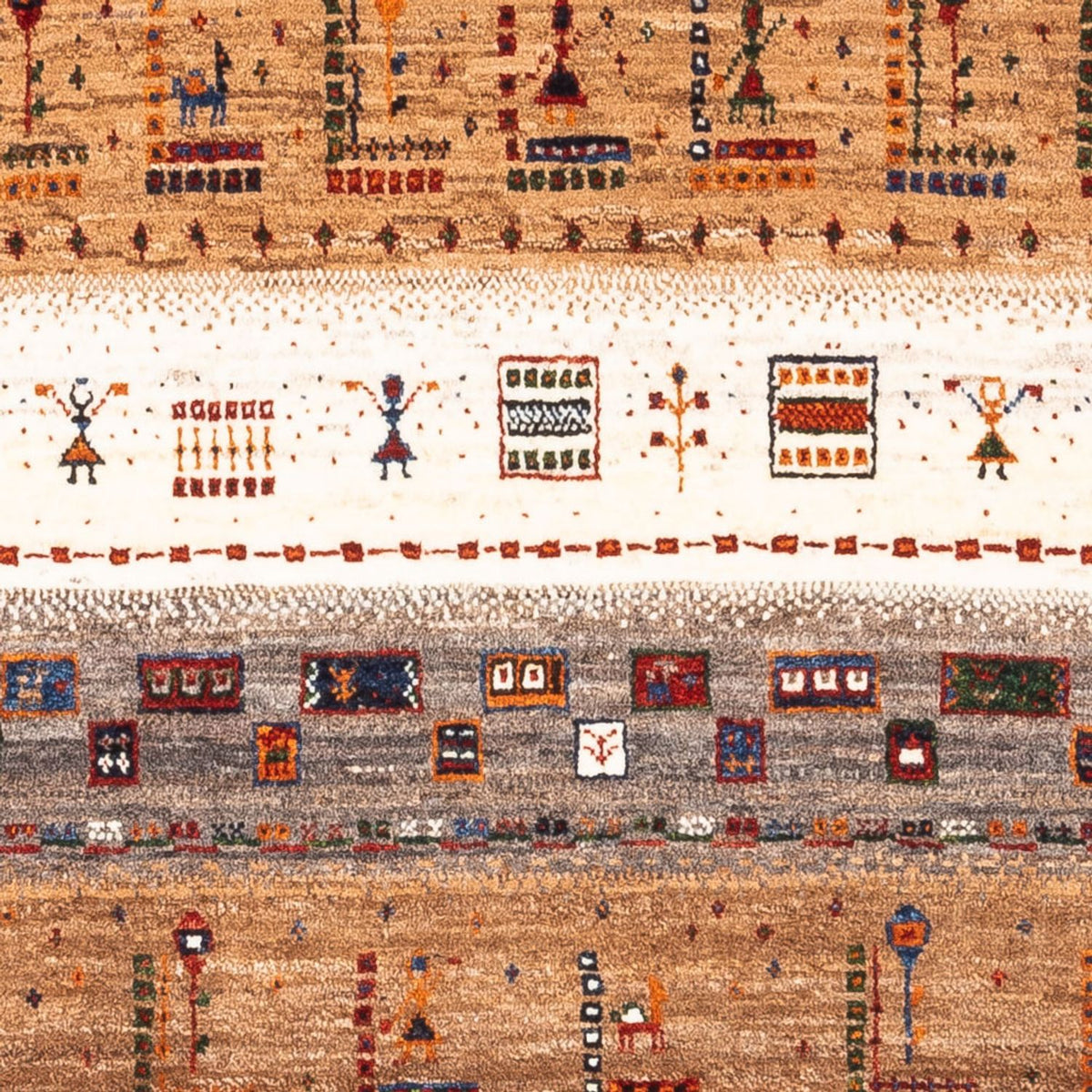 Alfombra Gabbeh - Loribaft Persa - Real - 124 x 85 cm - multicolor