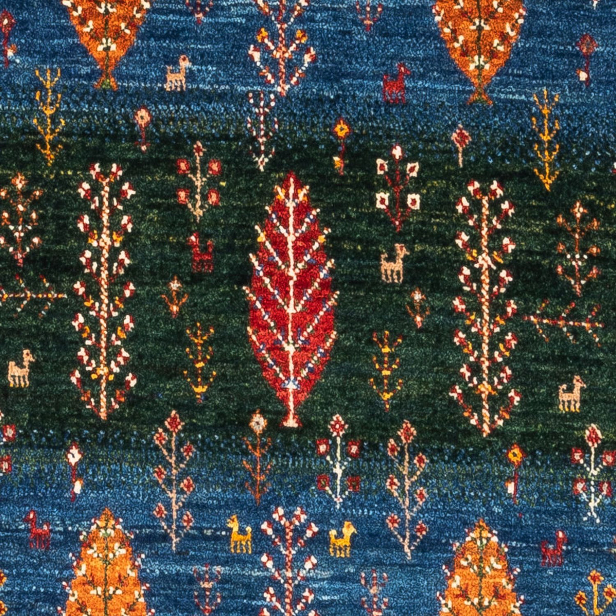 Alfombra Gabbeh - Loribaft Persa - Real - 132 x 84 cm - multicolor