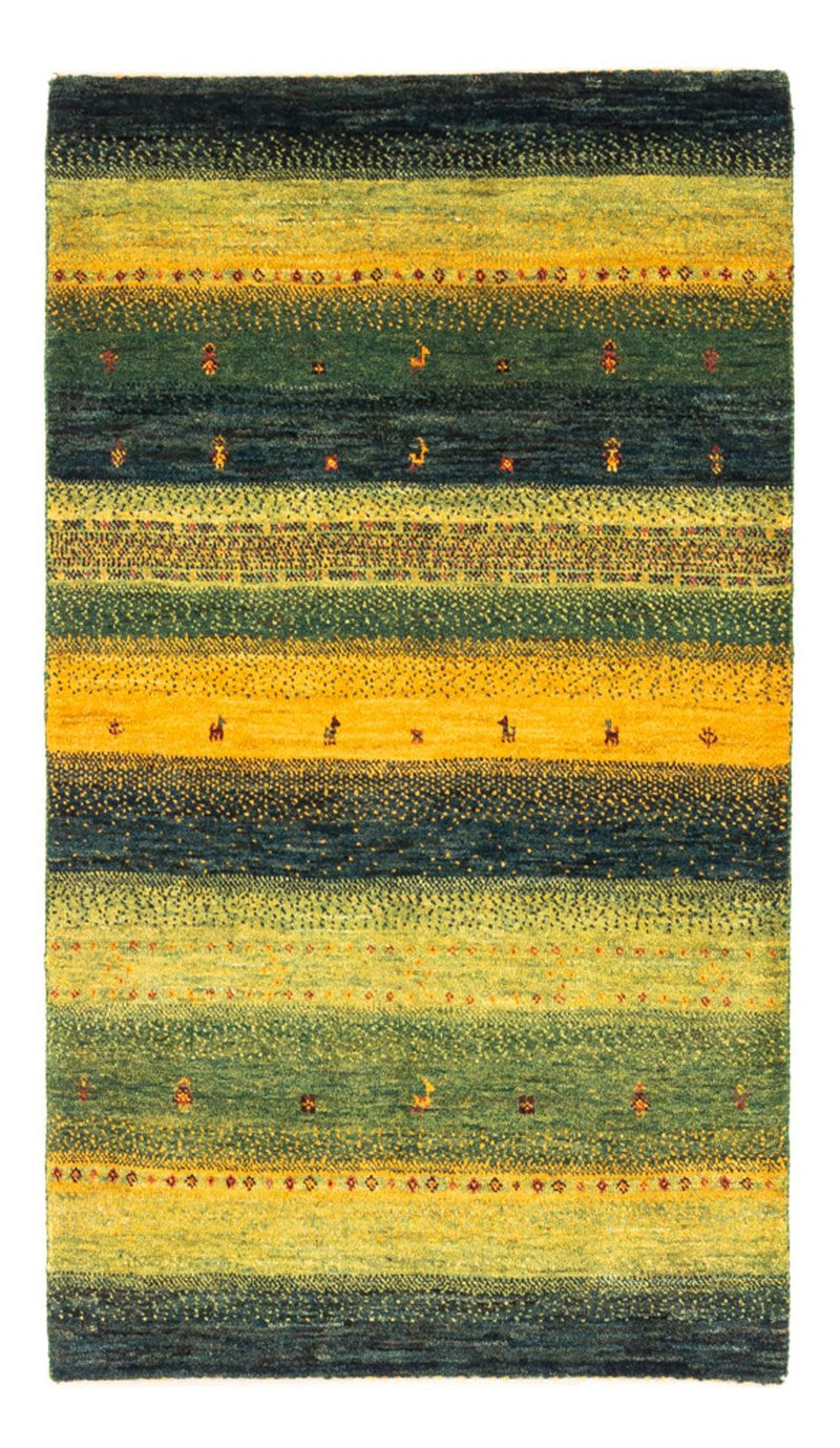 Alfombra Gabbeh - Loribaft Persa - Real - 133 x 82 cm - verde