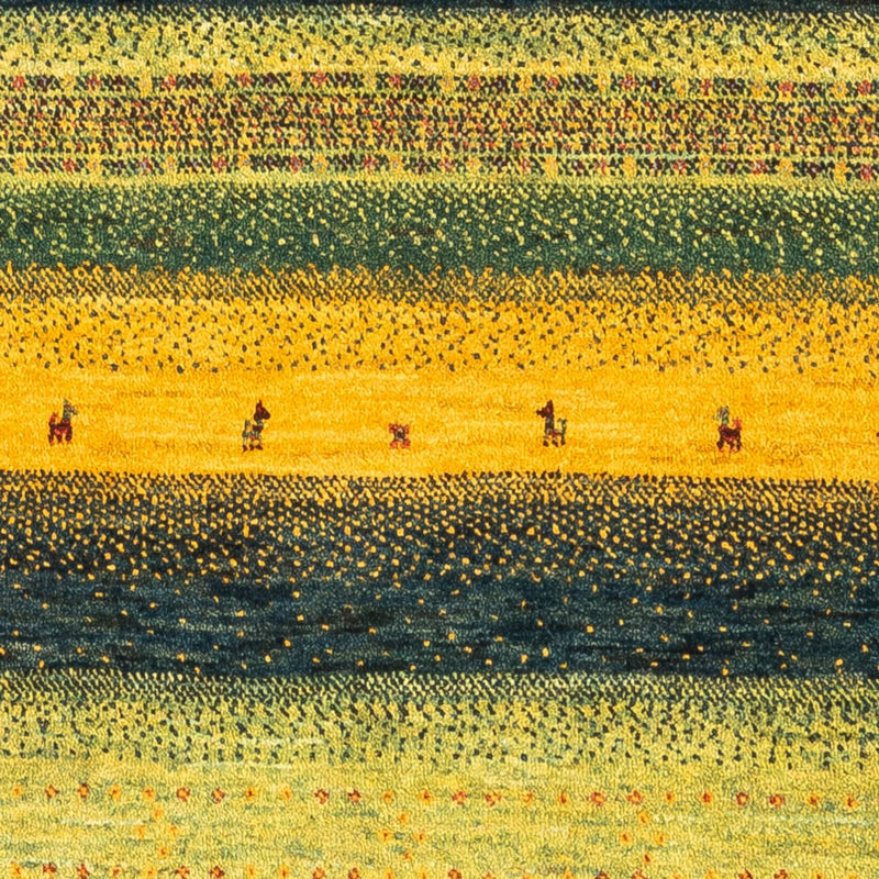 Alfombra Gabbeh - Loribaft Persa - Real - 133 x 82 cm - verde