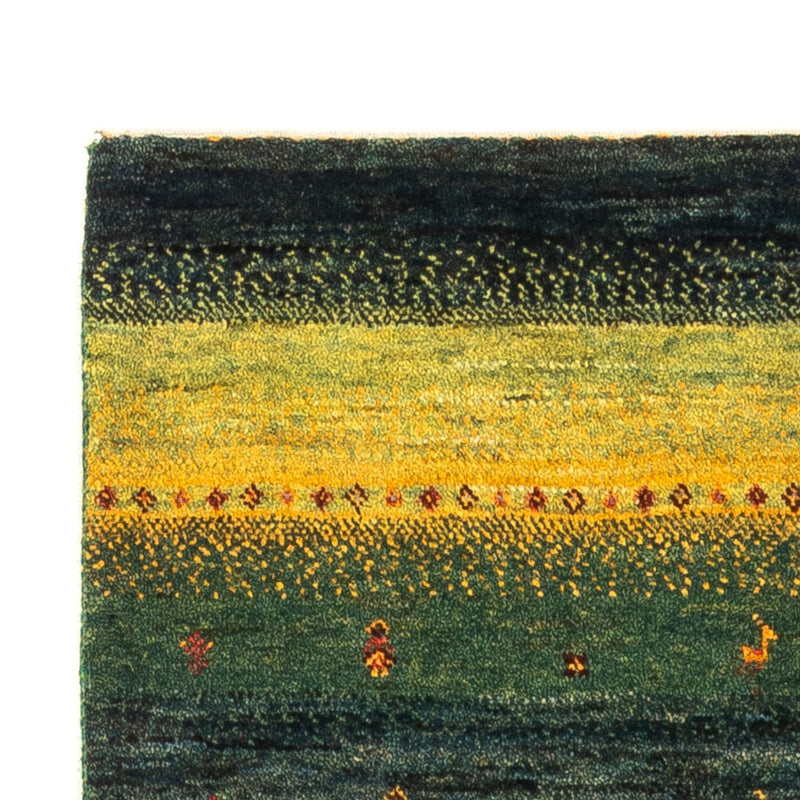 Alfombra Gabbeh - Loribaft Persa - Real - 133 x 82 cm - verde