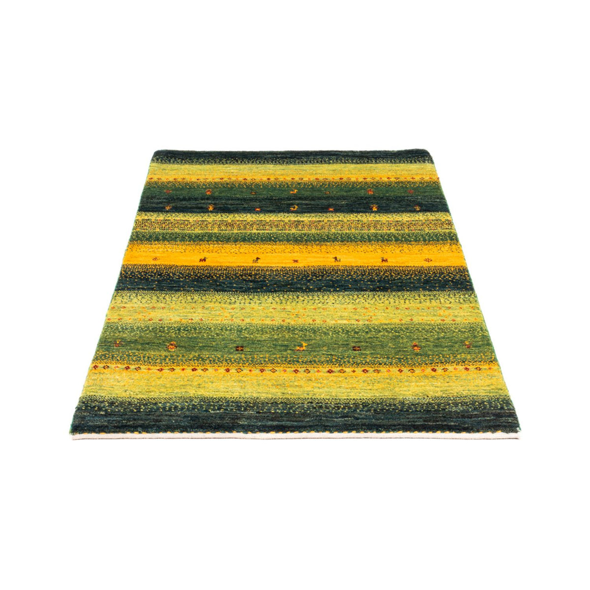 Alfombra Gabbeh - Loribaft Persa - Real - 133 x 82 cm - verde