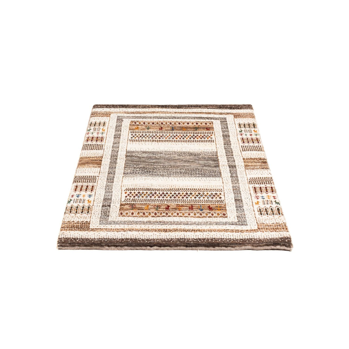 Alfombra Gabbeh - Loribaft Persa - Real - 117 x 76 cm - multicolor