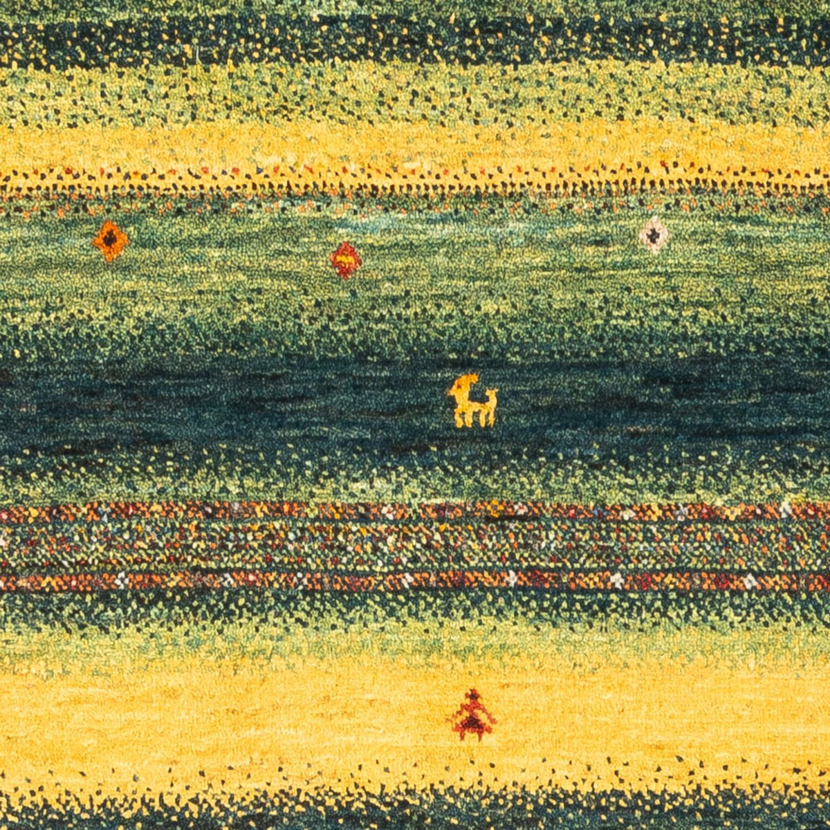 Alfombra Gabbeh - Loribaft Persa - Real - 131 x 86 cm - multicolor