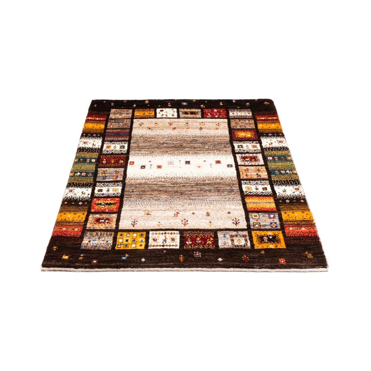Alfombra Gabbeh - Loribaft Persa - Real - 136 x 87 cm - multicolor