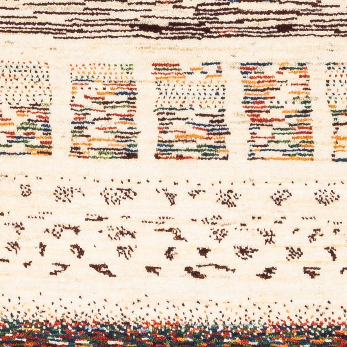 Alfombra Gabbeh - Loribaft Persa - Real - 120 x 83 cm - multicolor